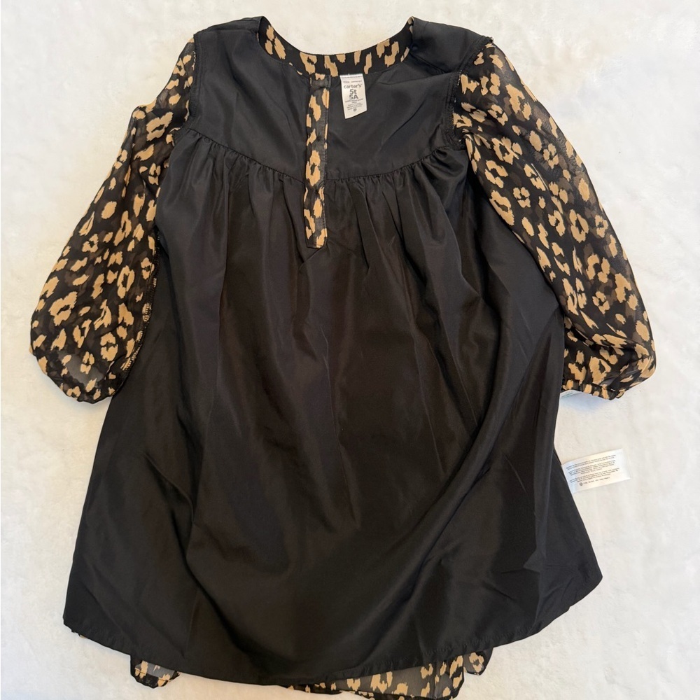 Carter's Size 5T Black and Gold Patterned Kids Dress - Picture 12 of 15
